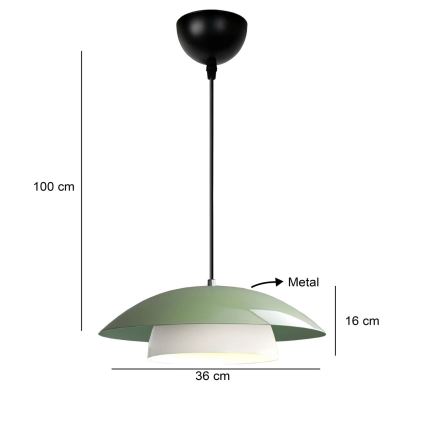 Pendellampe MOONLIGH 1xE27/40W/230V grøn
