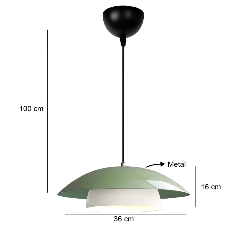 Pendellampe MOONLIGH 1xE27/40W/230V grøn