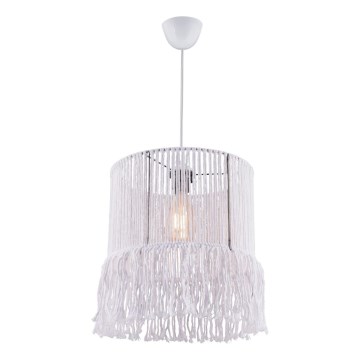 Pendellampe NESS MACRAME 1xE27/40W/230V hvid