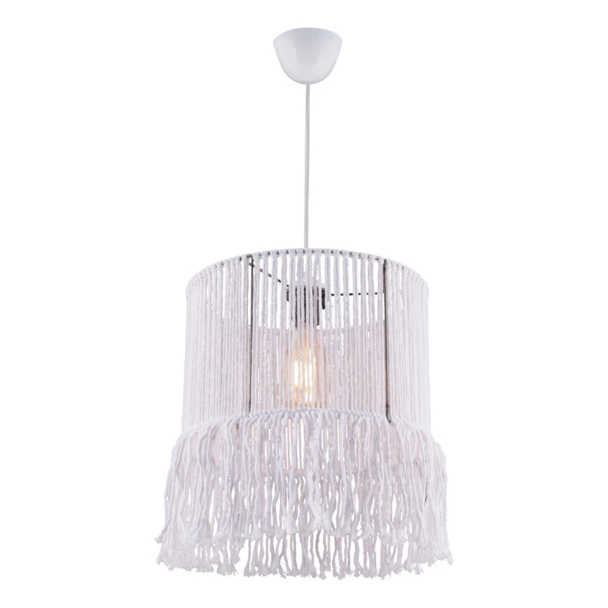 Pendellampe NESS MACRAME 1xE27/40W/230V hvid