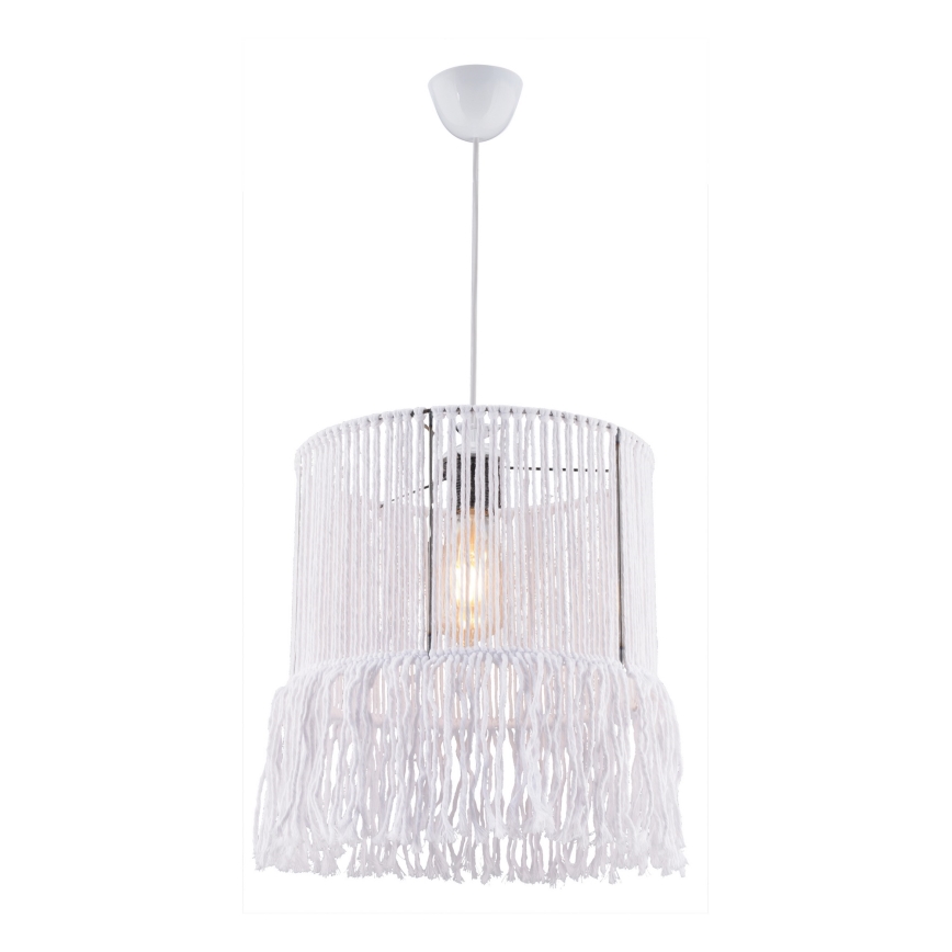 Pendellampe NESS MACRAME 1xE27/40W/230V hvid