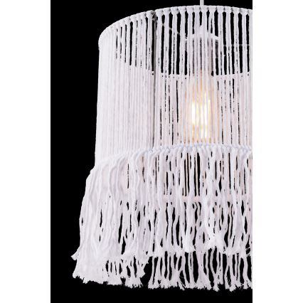 Pendellampe NESS MACRAME 1xE27/40W/230V hvid