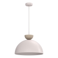 Pendellampe NEVIS på ledning, 1xE27/15W/230V, Ø 38 cm, cremefarvet