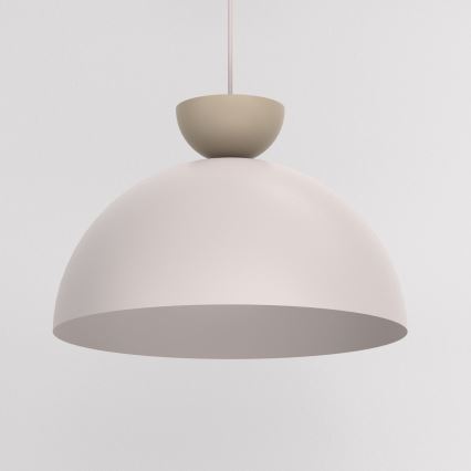 Pendellampe NEVIS på ledning, 1xE27/15W/230V, Ø 38 cm, cremefarvet