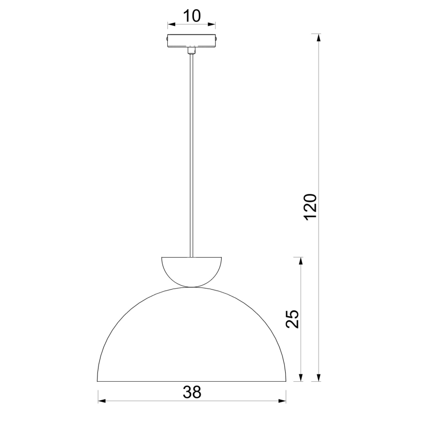 Pendellampe NEVIS på ledning, 1xE27/15W/230V, Ø 38 cm, cremefarvet