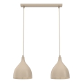 Pendellampe NOAK CLASSIC på wire, 2 x E27 / 15 W / 230 V, beige