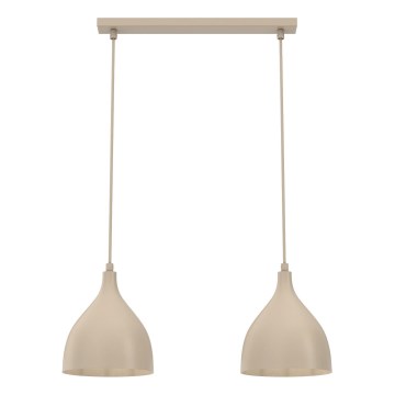 Pendellampe NOAK CLASSIC på wire, 2 x E27 / 15 W / 230 V, beige