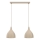 Pendellampe NOAK CLASSIC på wire, 2 x E27 / 15 W / 230 V, beige