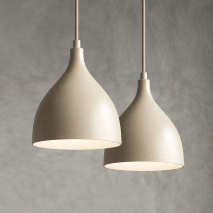 Pendellampe NOAK CLASSIC på wire, 2 x E27 / 15 W / 230 V, beige