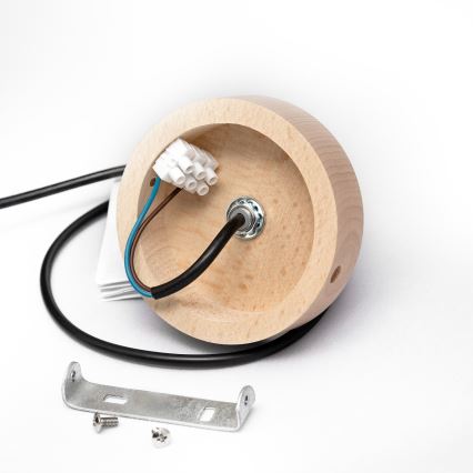 Pendellampe på kabel ALBA 1xE27/15W/230V ø 25 cm sort/brun