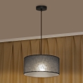 Pendellampe på kabel ALBA 1xE27/15W/230V Ø 45 cm grå