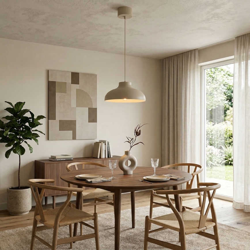 Pendellampe på kabel BASCA 1xE27/15W/230V beige