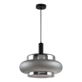 Pendellampe på kabel BRIZI 1xE27/40W/230V grå/røgfarvet