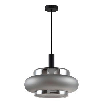 Pendellampe på kabel BRIZI 1xE27/40W/230V grå/røgfarvet