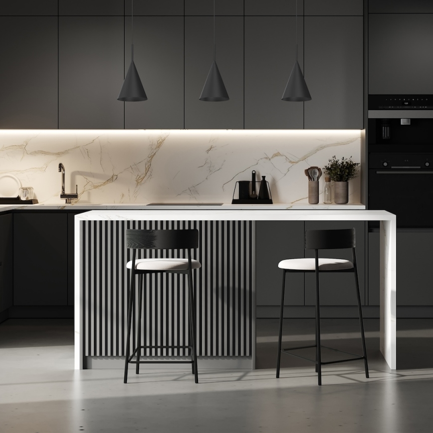 Pendellampe på kabel CAPITAL 1xGX53/15W/230V Ø 17 cm sort