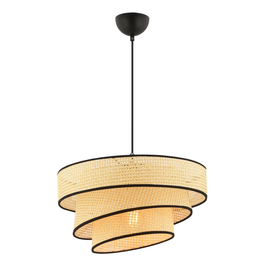 Pendellampe på kabel COUPER 1xE27/60W/230V beige/sort