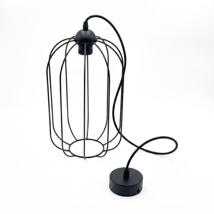 Pendellampe på kabel DESTELLO 1xE27/15W/230V Ø 21 cm sort