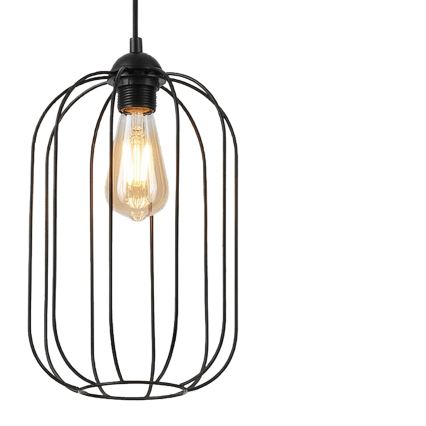 Pendellampe på kabel DESTELLO 1xE27/15W/230V Ø 21 cm sort
