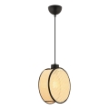 Pendellampe på kabel DRUM 1xE27/60W/230V beige/sort