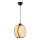 Pendellampe på kabel DRUM 1xE27/60W/230V beige/sort