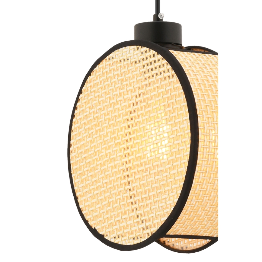 Pendellampe på kabel DRUM 1xE27/60W/230V beige/sort