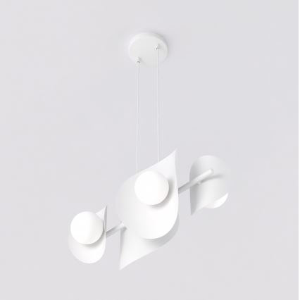 Pendellampe på kabel ELEMENTI 4xG9/8W/230V hvid