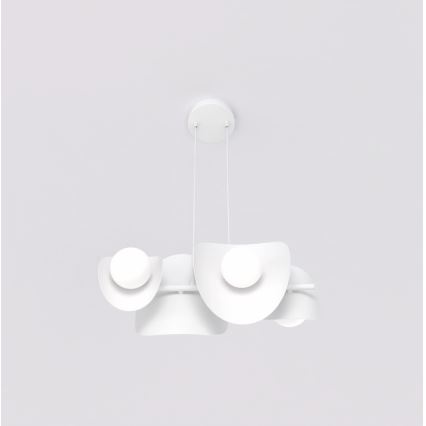 Pendellampe på kabel ELEMENTI 4xG9/8W/230V hvid