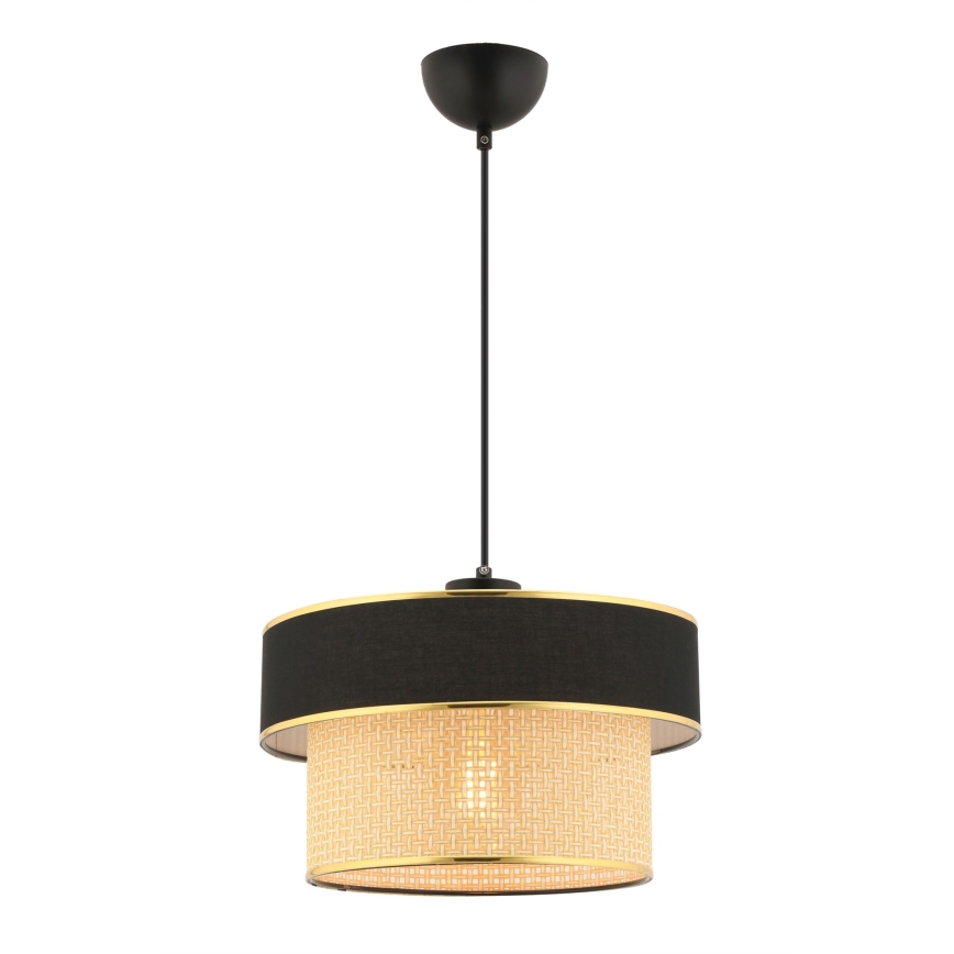 Pendellampe på kabel ERO 1xE27/60W/230V sort/beige