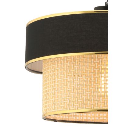 Pendellampe på kabel ERO 1xE27/60W/230V sort/beige