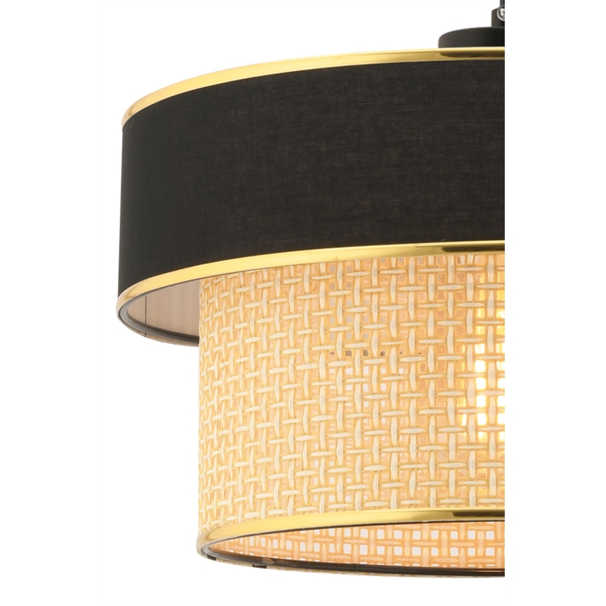 Pendellampe på kabel ERO 1xE27/60W/230V sort/beige