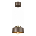 Pendellampe på kabel IGNIA 1xE27/60W/230V brun/guld