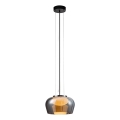 Pendellampe på kabel INSIEME 1xGX53/10W/230V Ø 35 cm røget sort