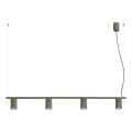 Pendellampe på kabel KARBON 4xGU10/10W/230V grøn