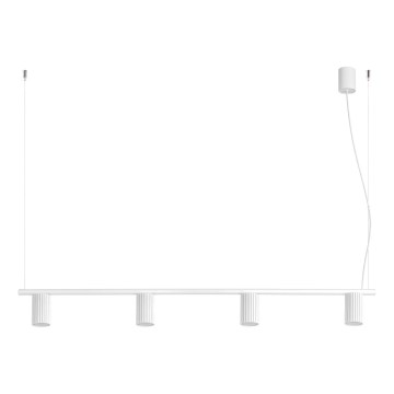 Pendellampe på kabel KARBON 4xGU10/10W/230V hvid