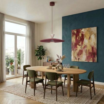 Pendellampe på kabel MISTIC 1xGX53/15W/230V burgunder