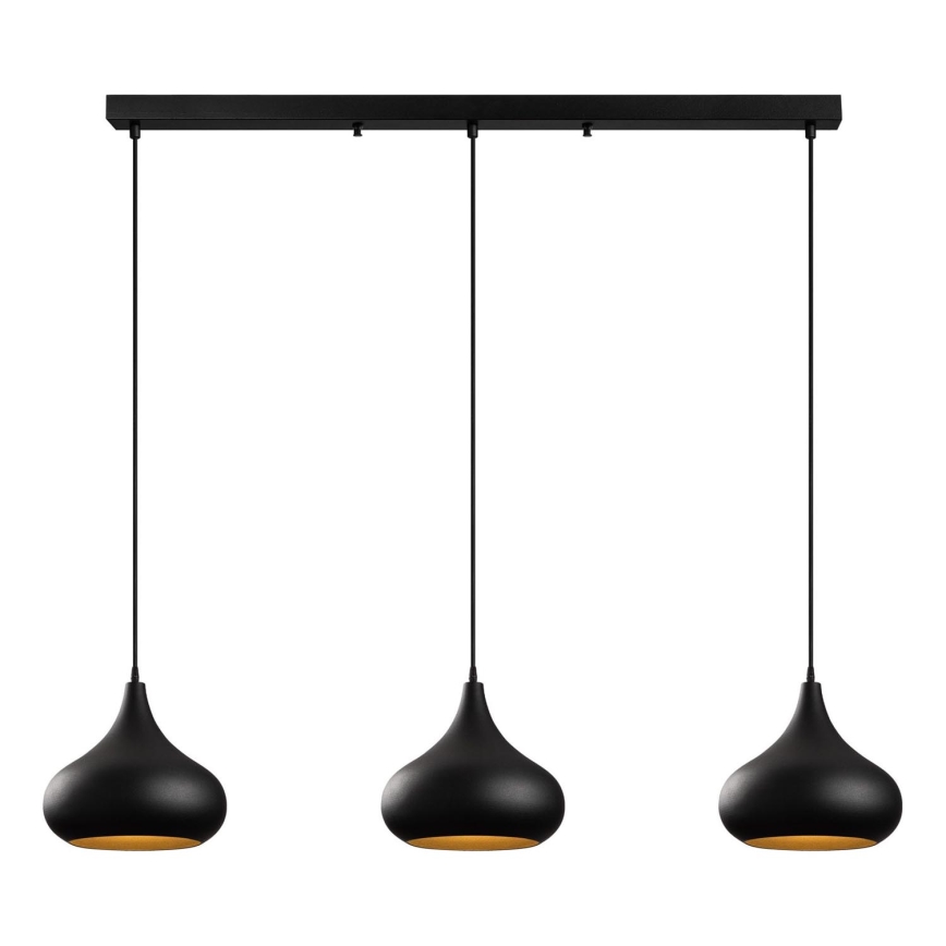 Pendellampe på kabel MUBA 3xE27/40W/230V, sort