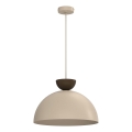 Pendellampe på kabel NEVIS 1xE27/15W/230V Ø 38 cm beige