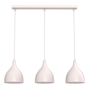 Pendellampe på kabel NOAK CLASSIC 3xE27/15W/230V cremefarvet