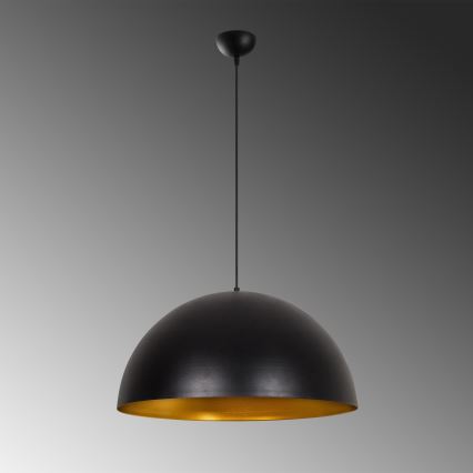 Pendellampe på kabel SIVANI 1xE27/40W/230V Ø 60 cm sort/kobber