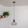 Pendellampe på kabel SOLANO 1xE27/15W/230V sort/guld