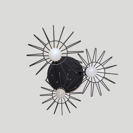 Pendellampe på kabel SOLANO 3xE27/15W/230V sort/guld