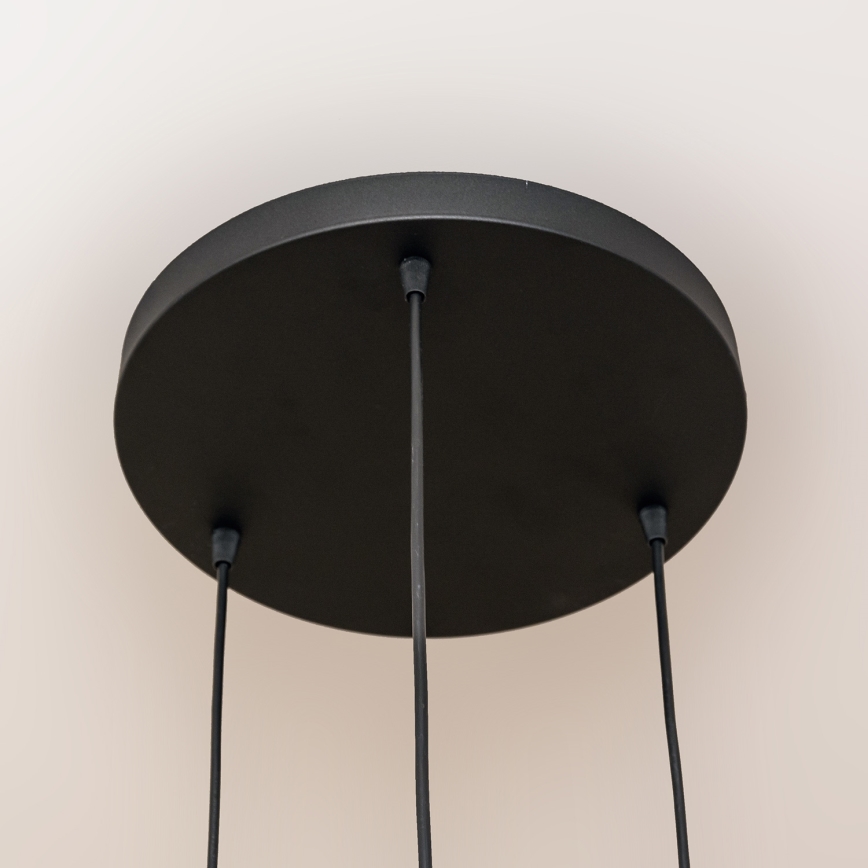 Pendellampe på kabel SOLANO 3xE27/15W/230V sort/guld