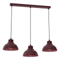 Pendellampe på kabel SVEN 3xE27/15W/230V bordeaux