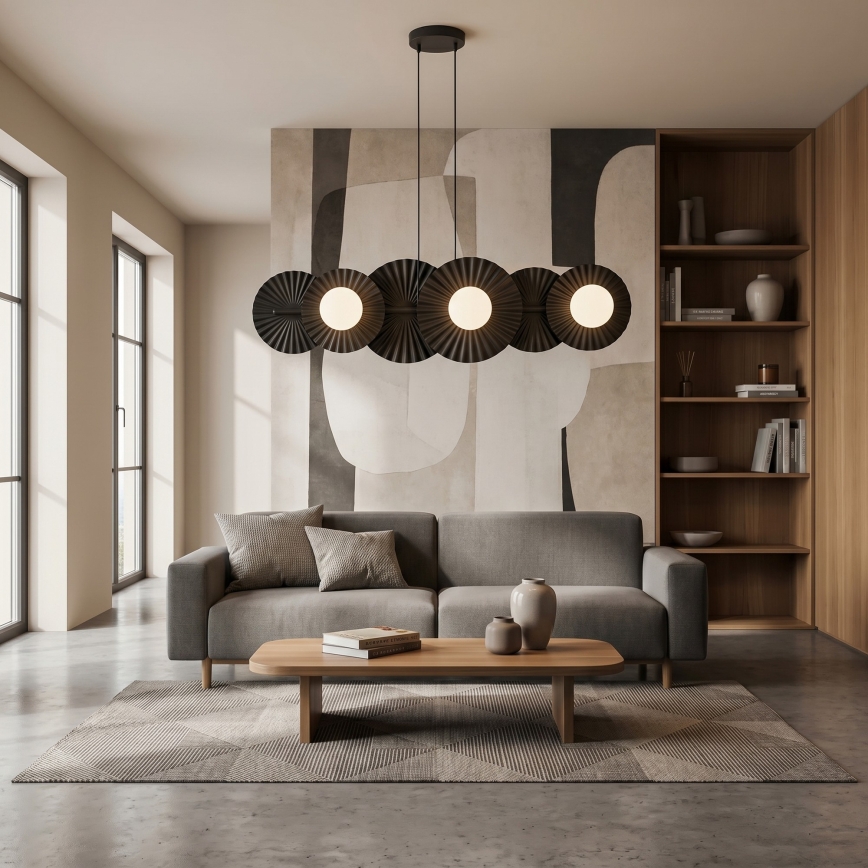 Pendellampe på kabel UMBRA 6xG9/8W/230V sort