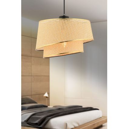 Pendellampe på ledning BARETTE 1xE27/60W/230V brun/guld