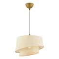 Pendellampe på ledning BARETTE 1xE27/60W/230V cremefarvet