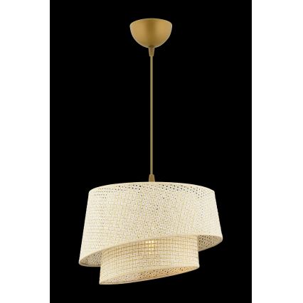 Pendellampe på ledning BARETTE 1xE27/60W/230V cremefarvet