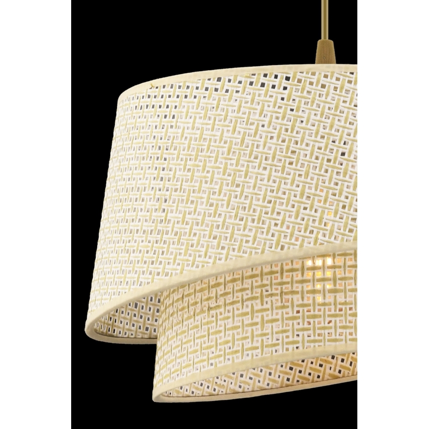 Pendellampe på ledning BARETTE 1xE27/60W/230V cremefarvet