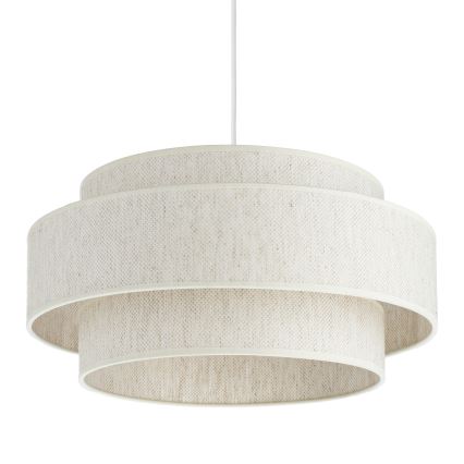 Pendellampe på ledning BOHO 1xE27/60W/230V Ø 40 cm hvid