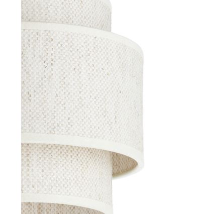 Pendellampe på ledning BOHO 1xE27/60W/230V Ø 40 cm hvid